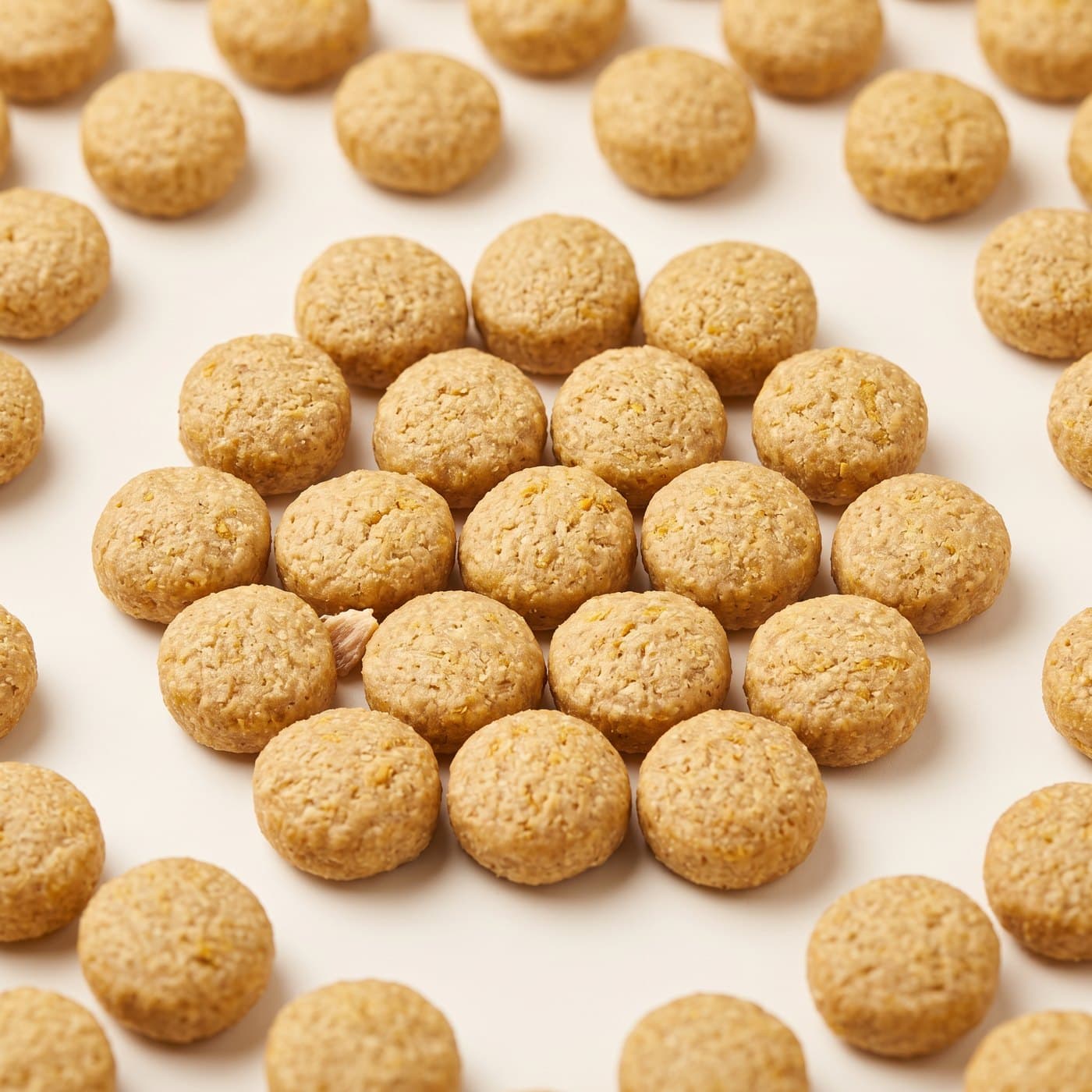 Gros plan des croquettes Chiot au poulet frais